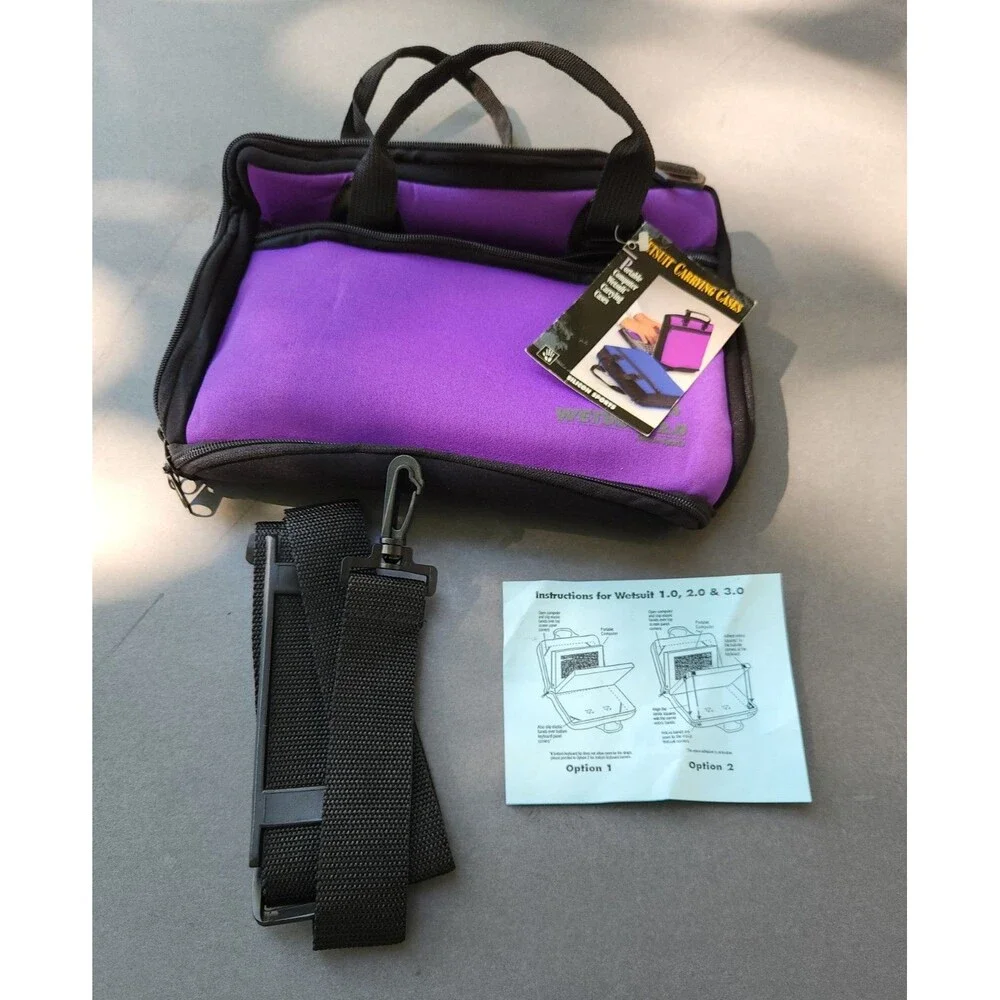 Wetsuit 2.0 Purple Padded Tablet Laptop Case Silicon Sports Carrying Strap